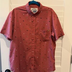 RSVLTS Maroon Patterned Casual Shirt